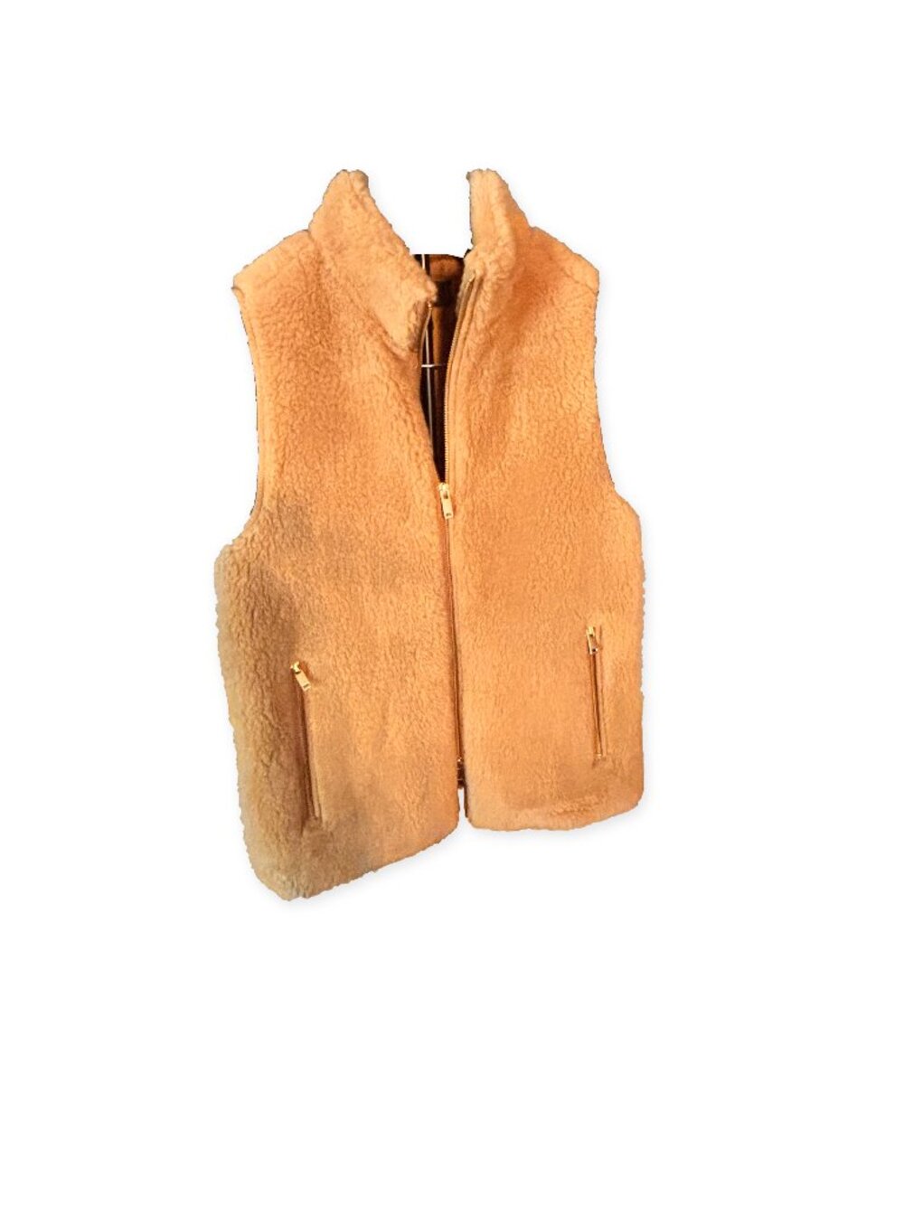J.Crew Plush Fleece Excursion Vest E1535 Camel Tan XS